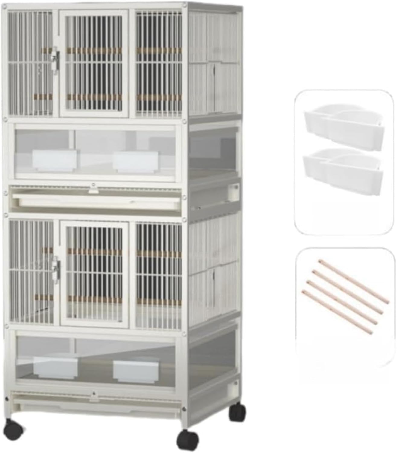 Amazon | 鳥かご 大型のインコケージ 大きな金属オウムバードケージ